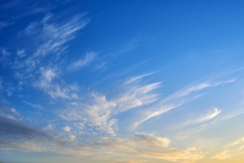 Clouds in blue sky